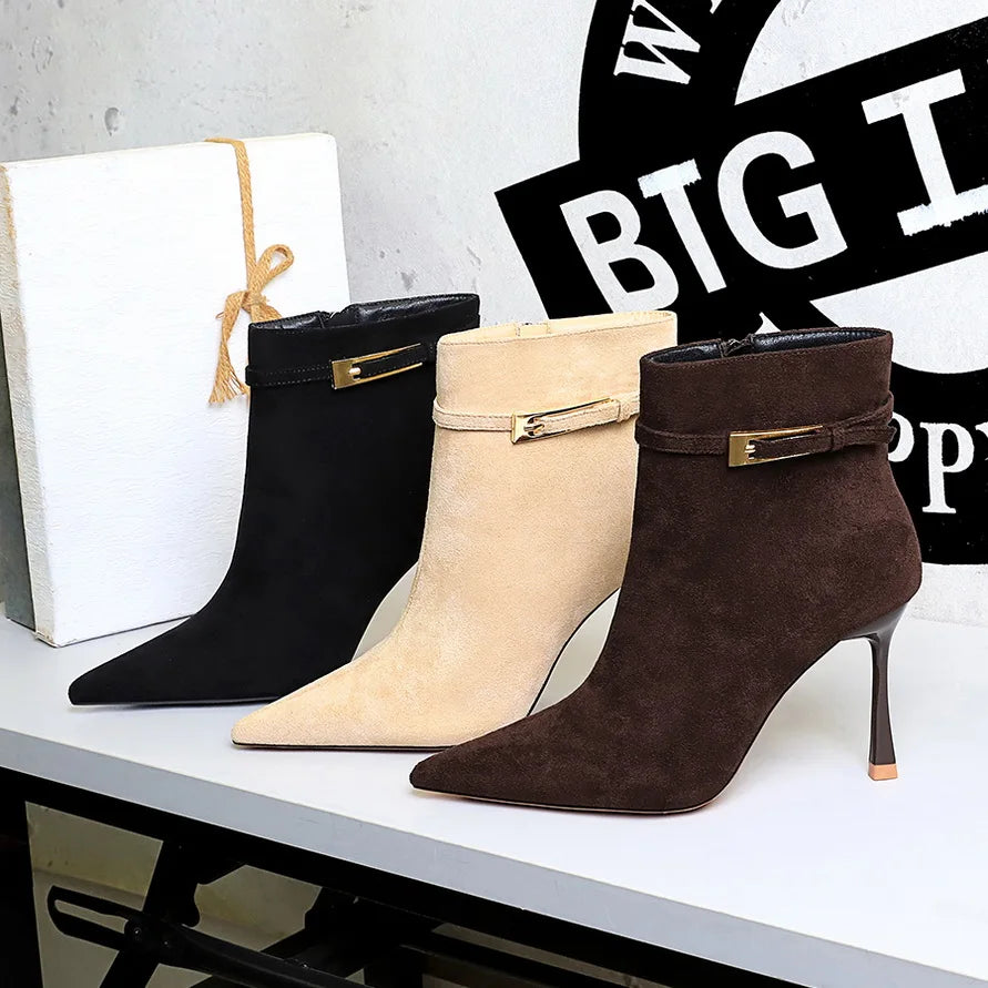 Gladiator Zip-Up Booties for Women