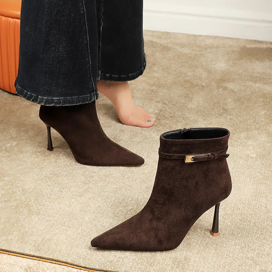 Gladiator Zip-Up Booties for Women