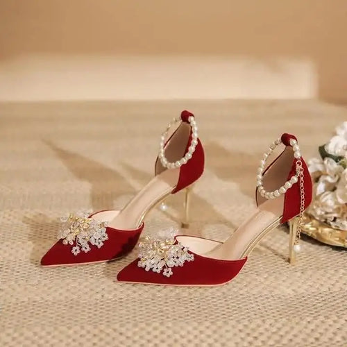 Buckle-Strap Heeled Sandals for Women