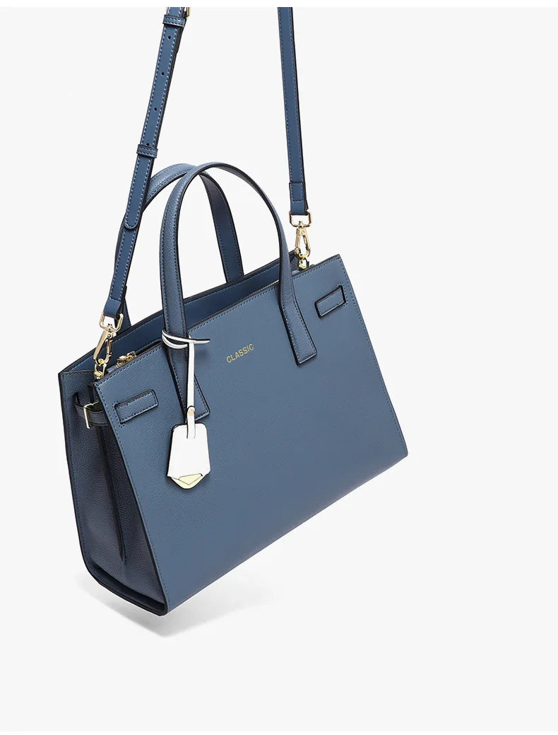 Structured Leather Tote Bag for Women