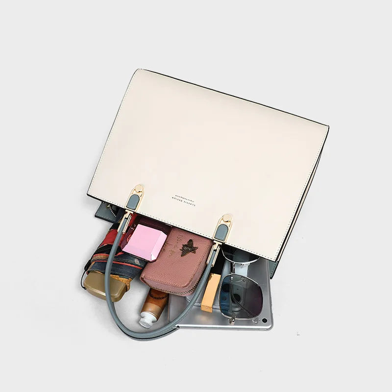 Oversized Leather Messenger Bag for Women