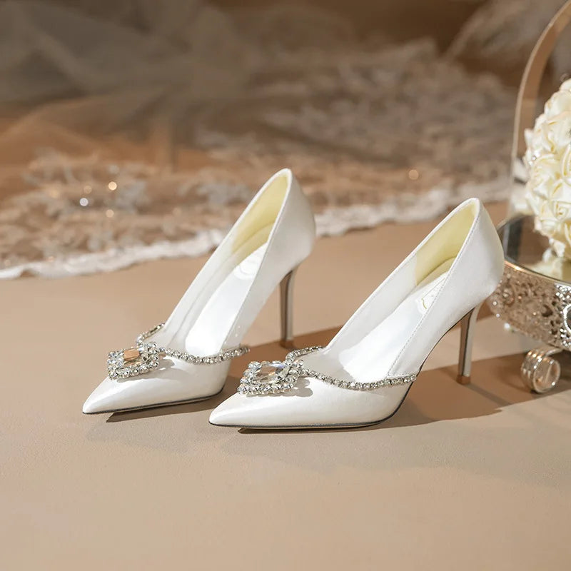 Ivory Closed-Toe Heels for Women