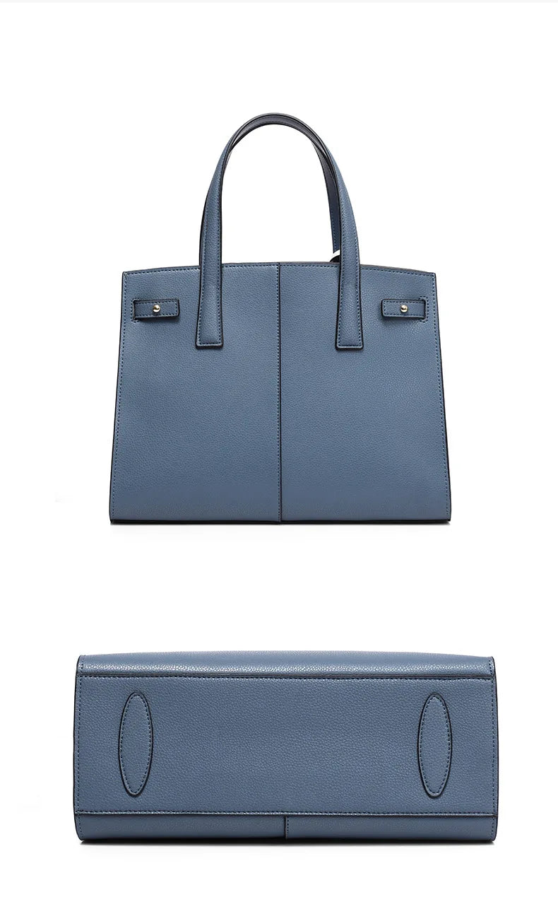Structured Leather Tote Bag for Women