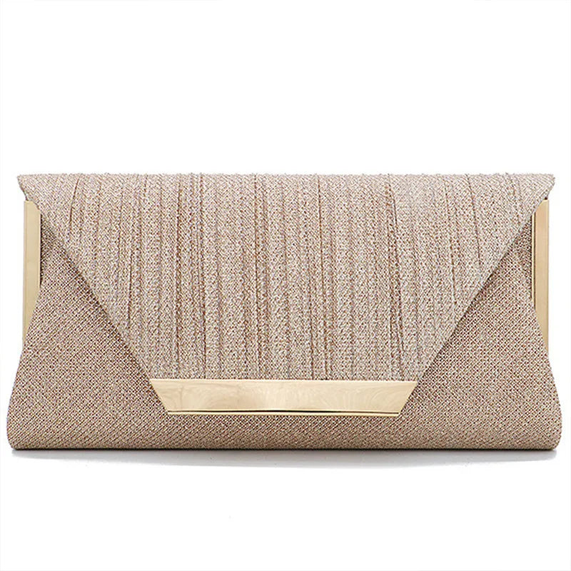 Chain-Strap Evening Clutch Bag