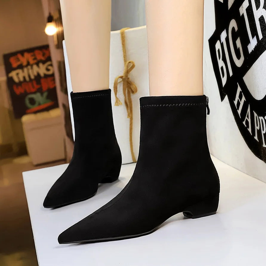 Square-Heel Ankle Boots for Women