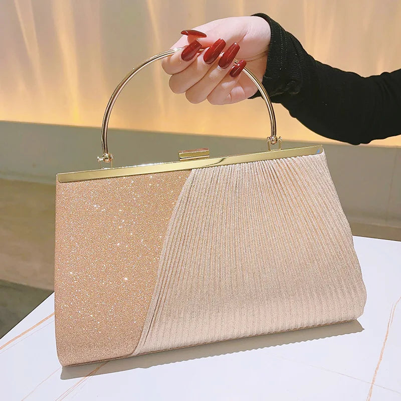 Crystal Chain-Strap Clutch Bag