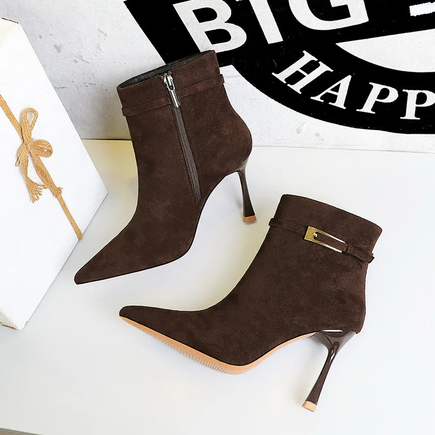 Gladiator Zip-Up Booties for Women