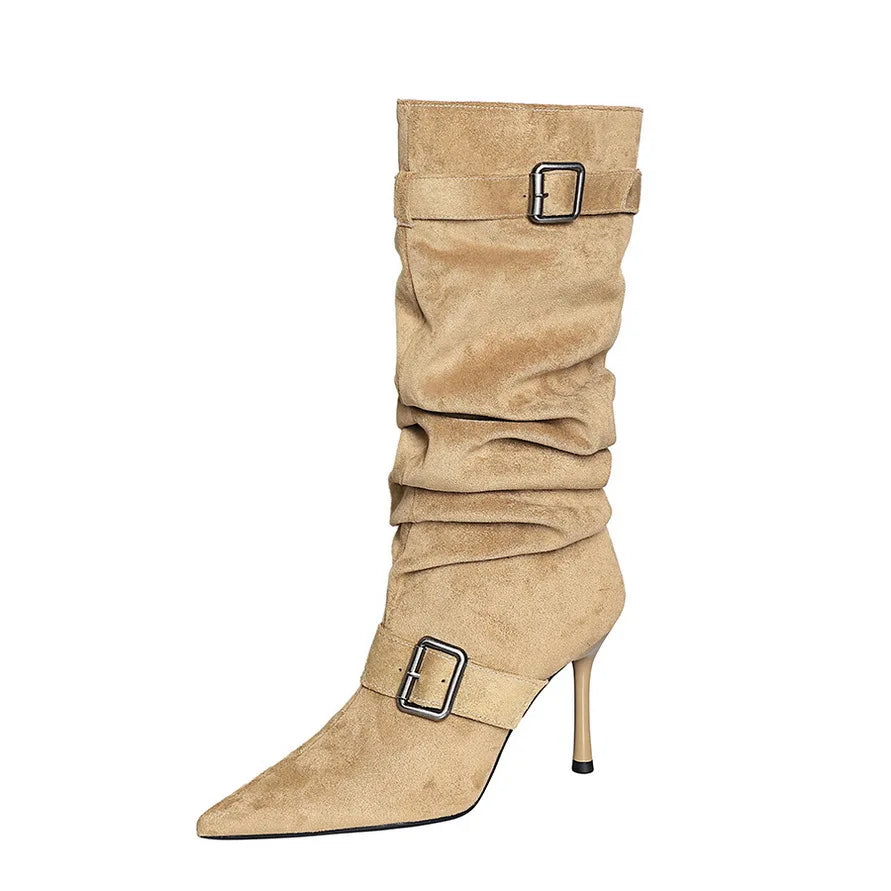 Wide-Calf Thigh-High Boots for Women