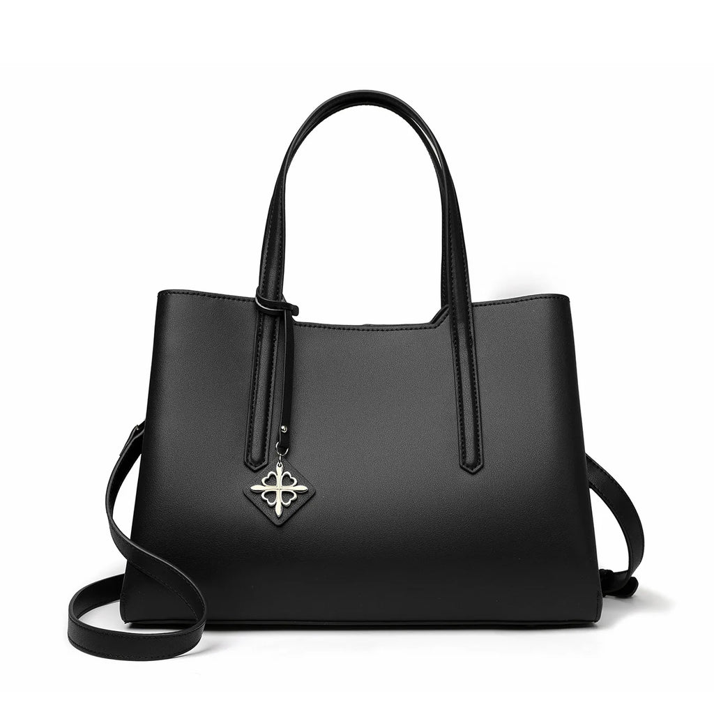 Belted Leather Tote Bag for Women