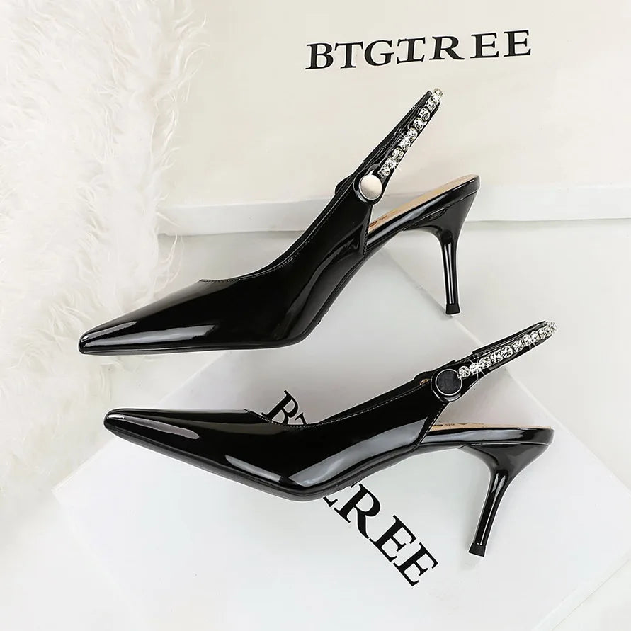 Pointed-Toe Sequin Heels for Women