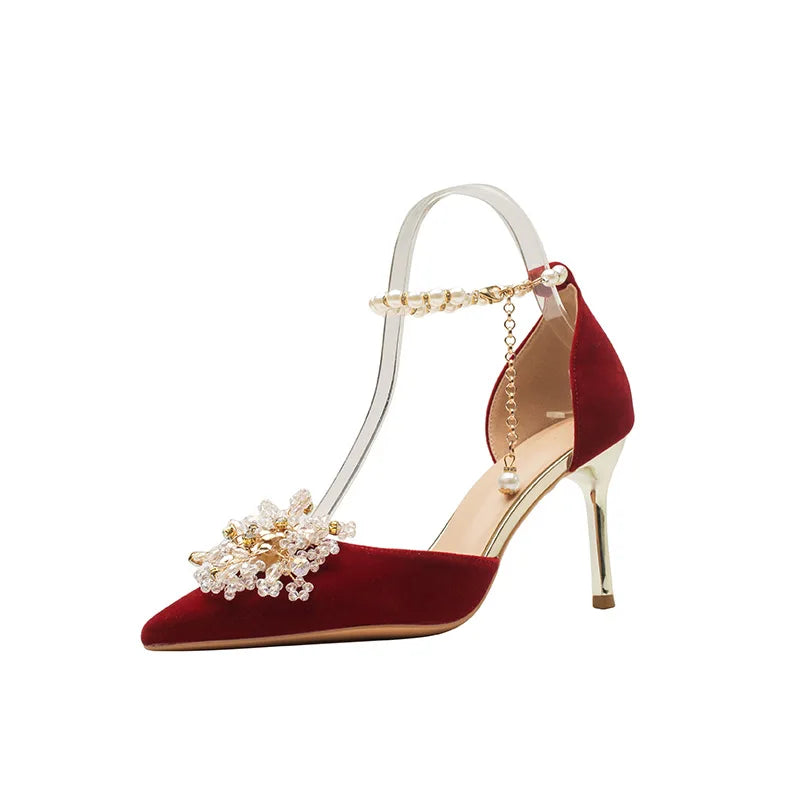 Buckle-Strap Heeled Sandals for Women