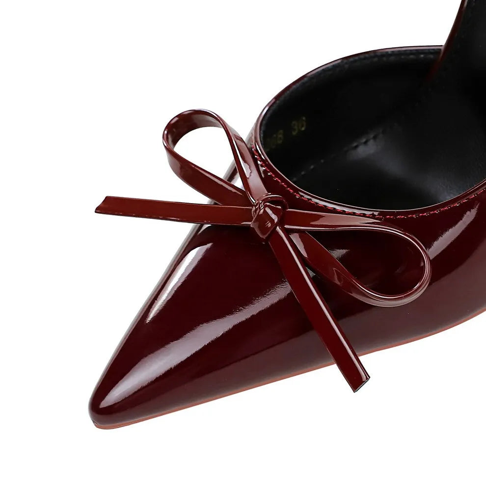 Burgundy Pointed Stiletto Heels