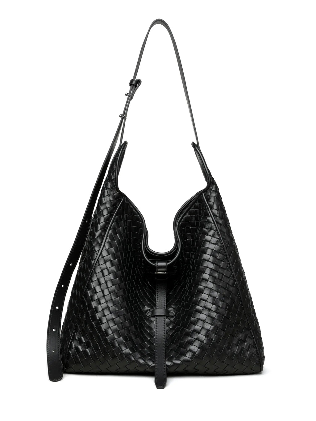Woven Leather Hobo Bag for Women