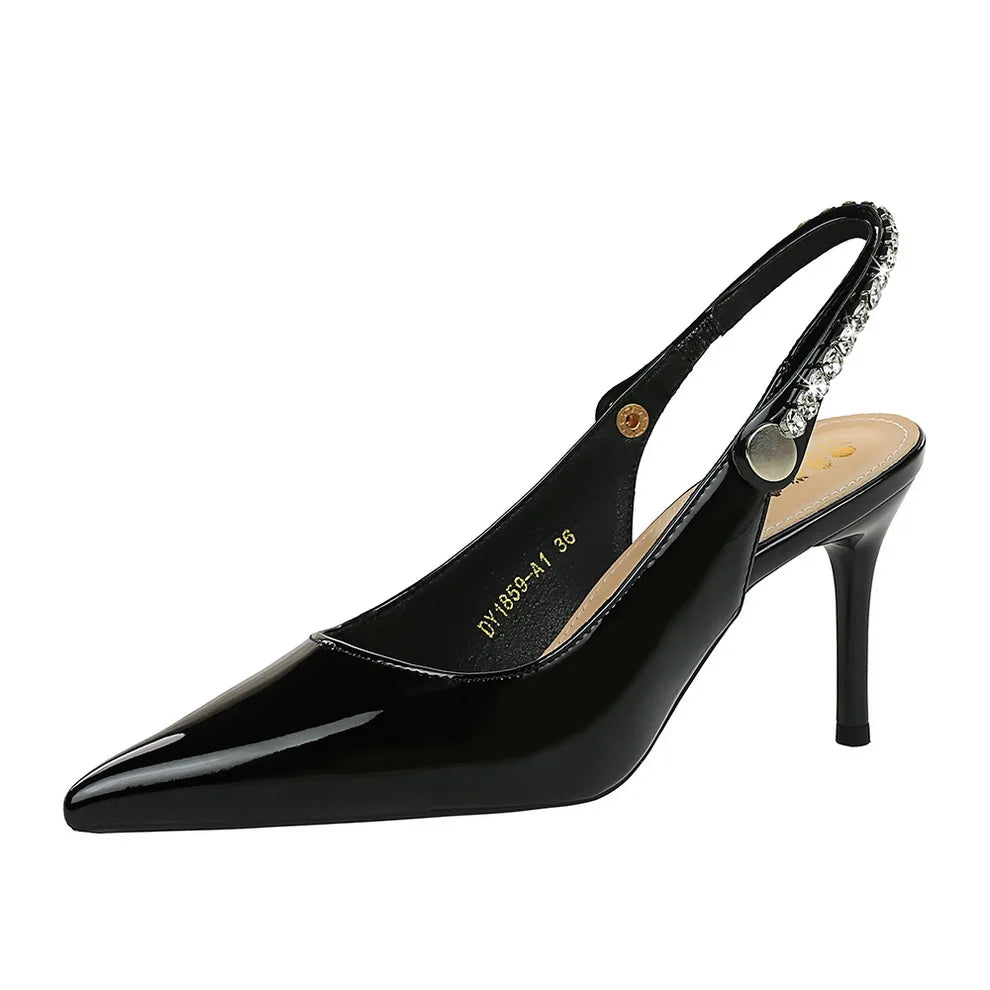Pointed-Toe Sequin Heels for Women