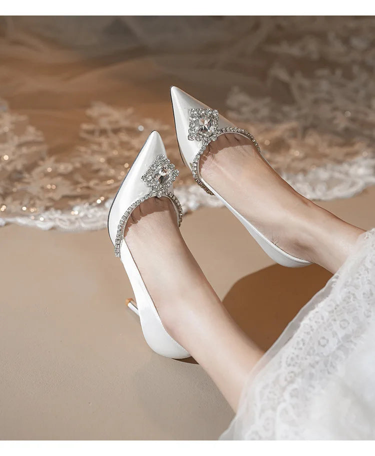 Ivory Closed-Toe Heels for Women