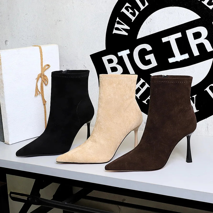Pointed-Toe Ankle Booties for Women