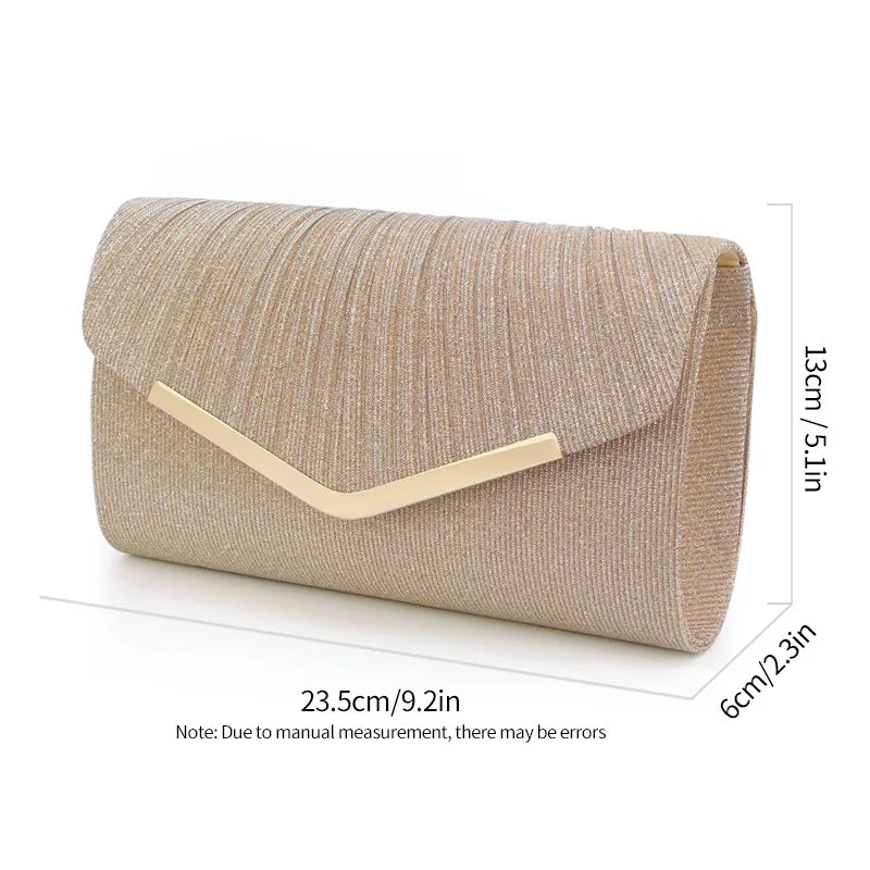 Glitter Envelope Clutch Bag for Women