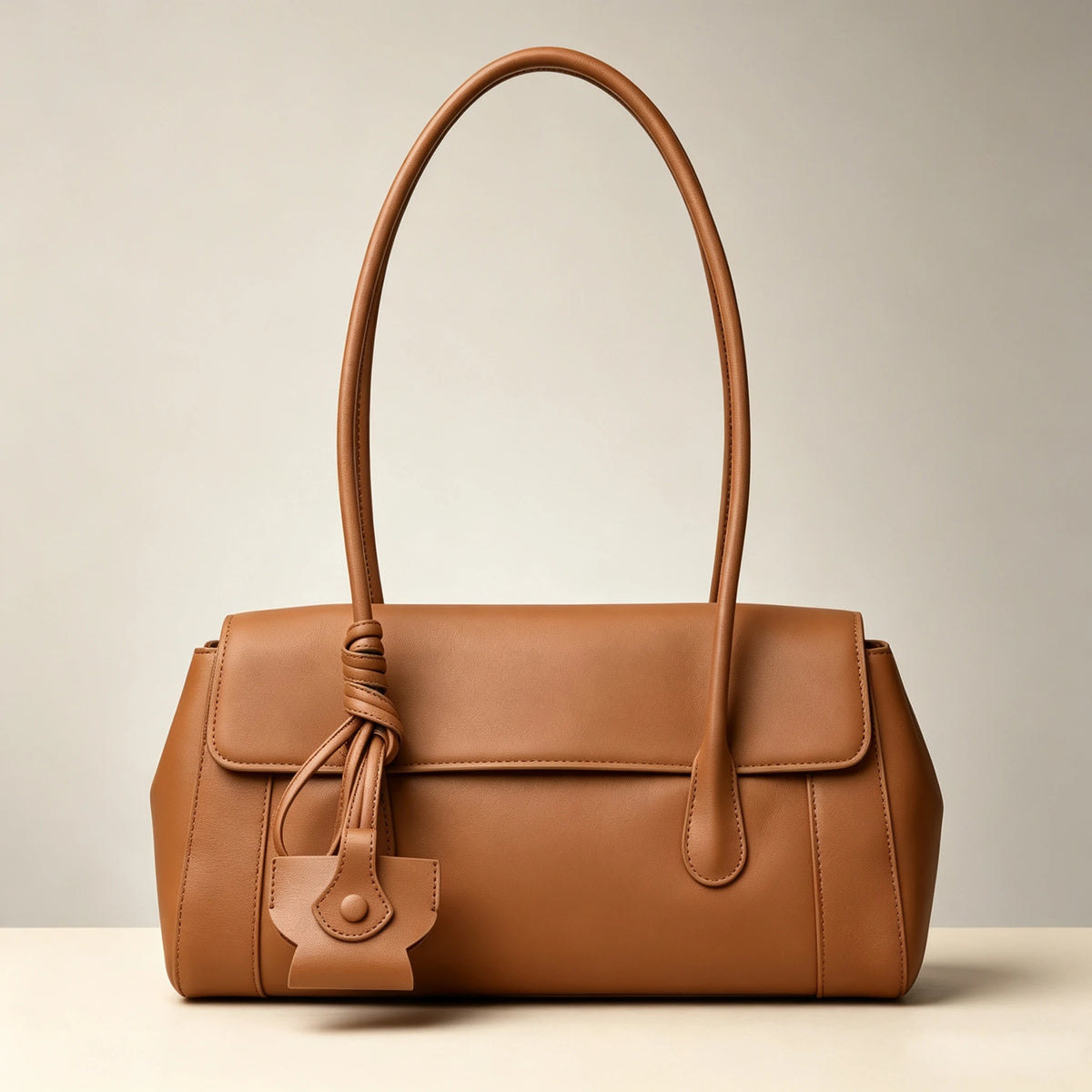 Tassel Leather Barrel Bag for Women