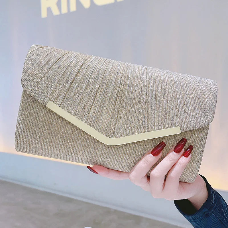 Glitter Envelope Clutch Bag for Women