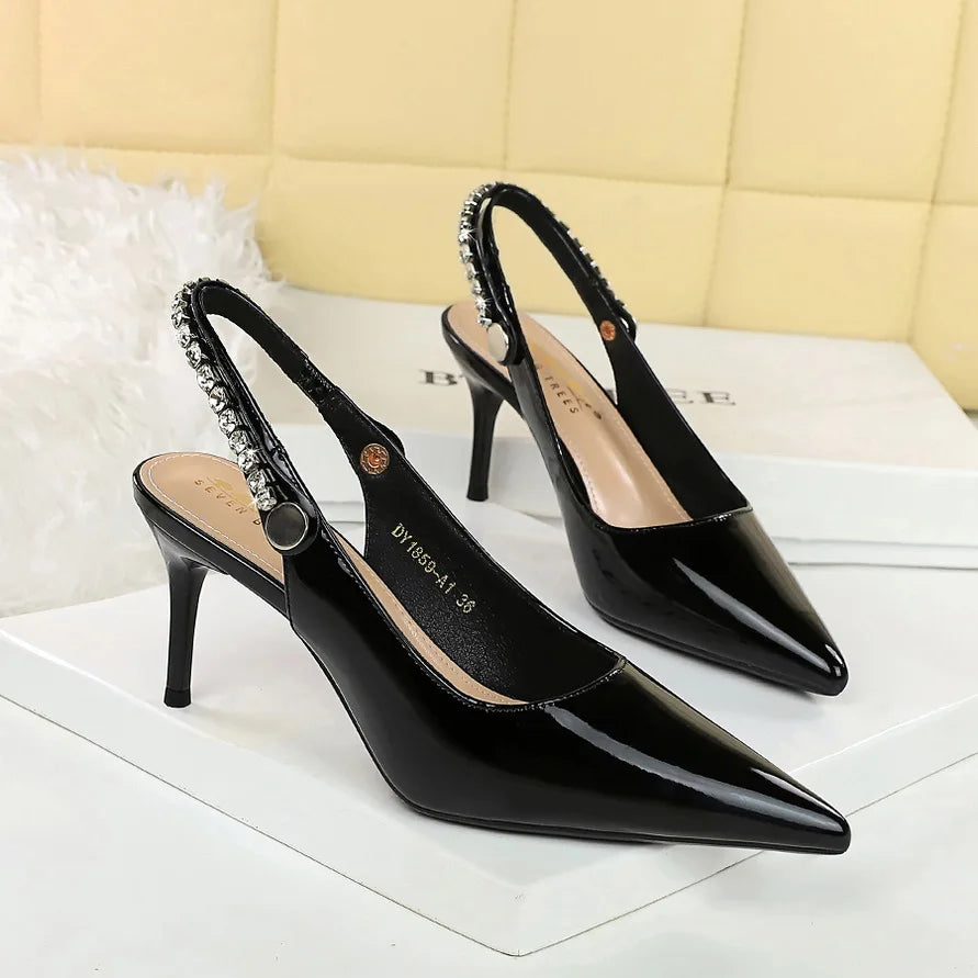 Pointed-Toe Sequin Heels for Women