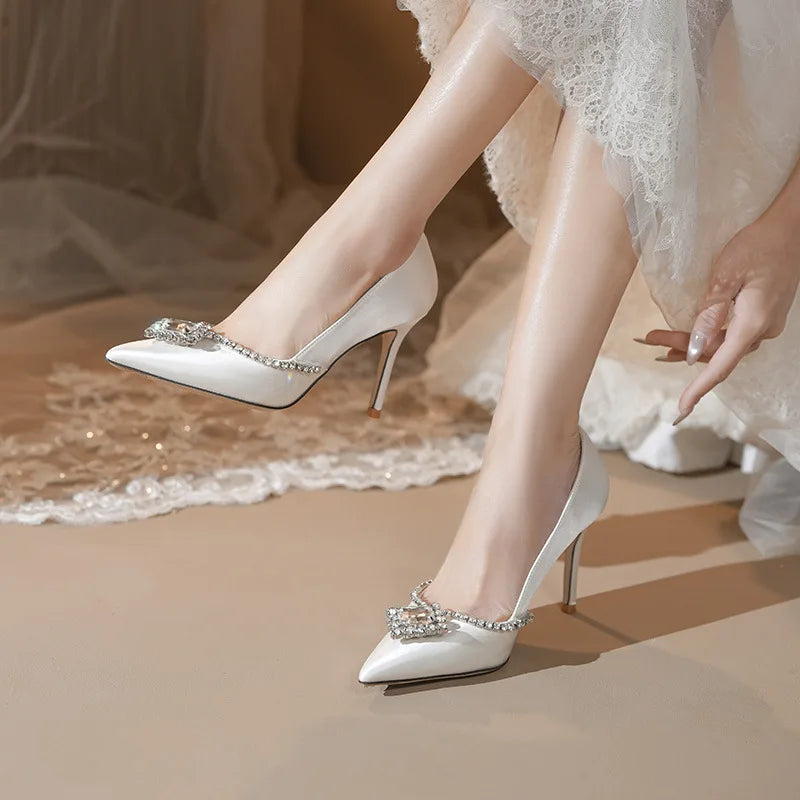 Ivory Closed-Toe Heels for Women