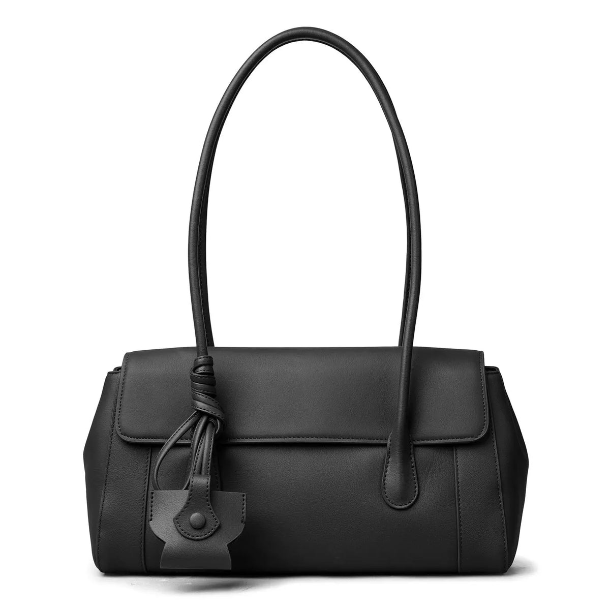 Tassel Leather Barrel Bag for Women