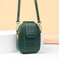 Curved Leather Crossbody Bag for Women