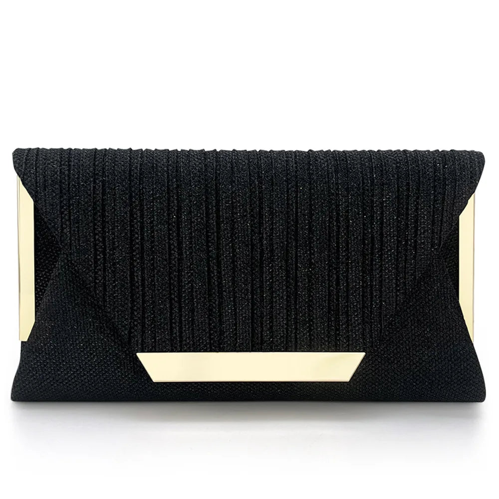 Chain-Strap Evening Clutch Bag