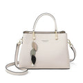 Soft Leather Shoulder Tote Bag