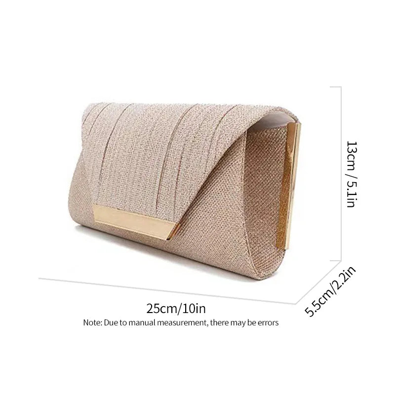 Chain-Strap Evening Clutch Bag