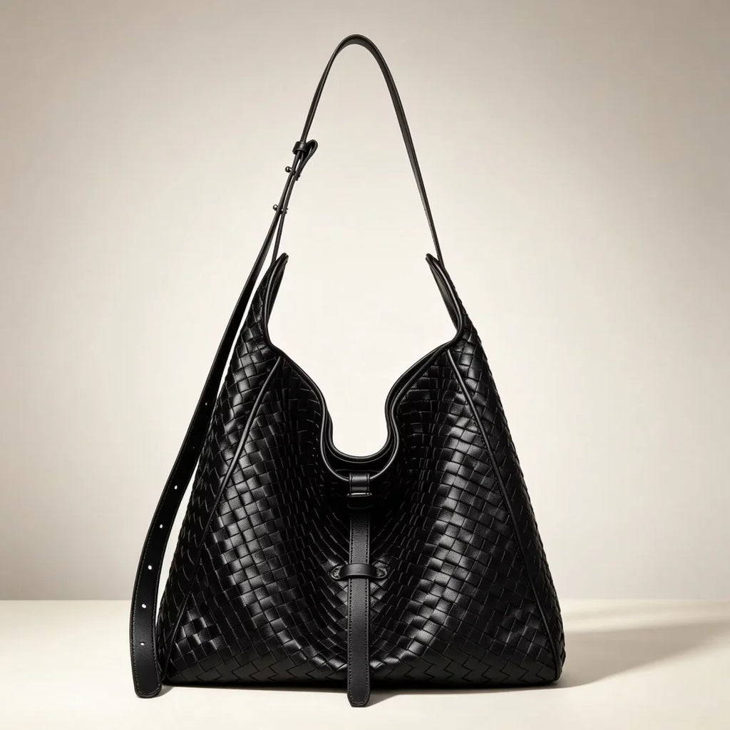 Woven Leather Hobo Bag for Women
