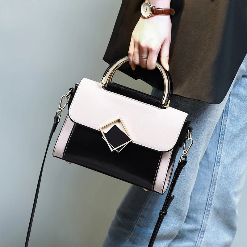 Cowhide Leather Shoulder Bag for Women