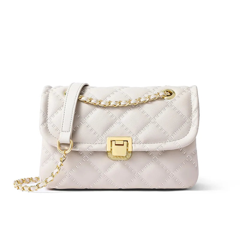 Woven Chain-Strap Shoulder Bag