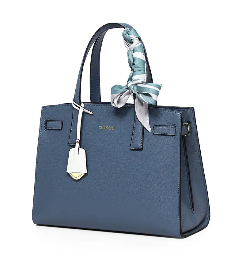 Structured Leather Tote Bag for Women
