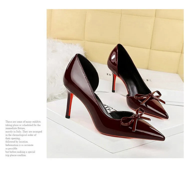 Burgundy Pointed Stiletto Heels