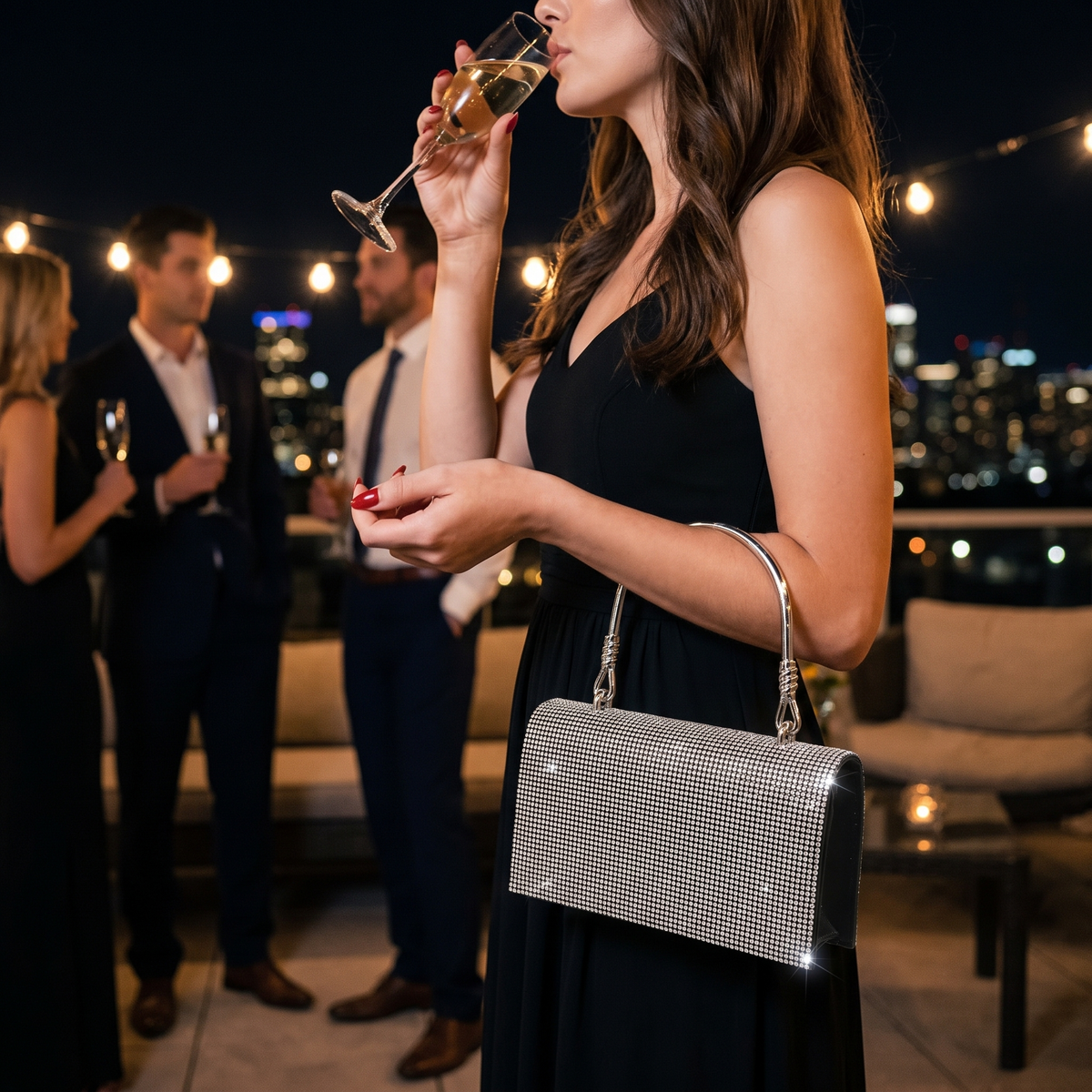 Rhinestone Evening Clutch Bag