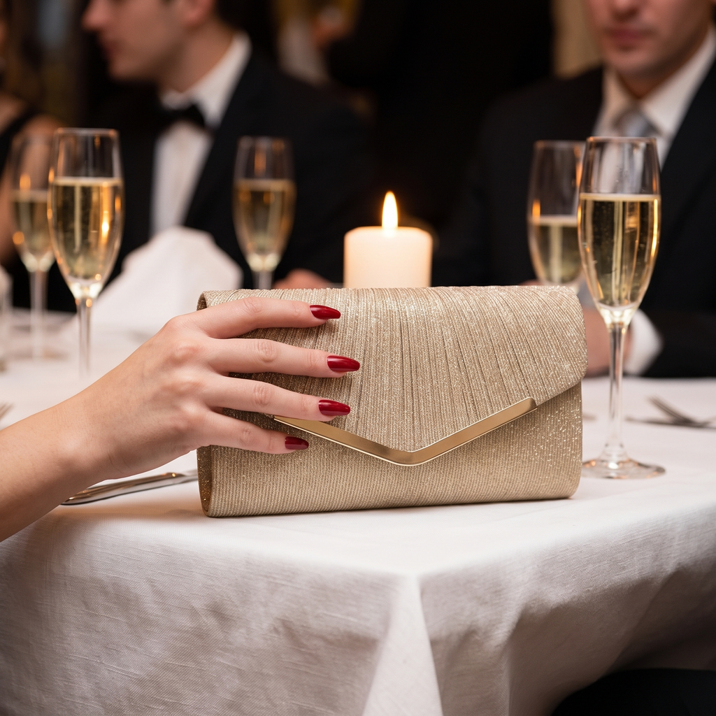 Glitter Envelope Clutch Bag for Women
