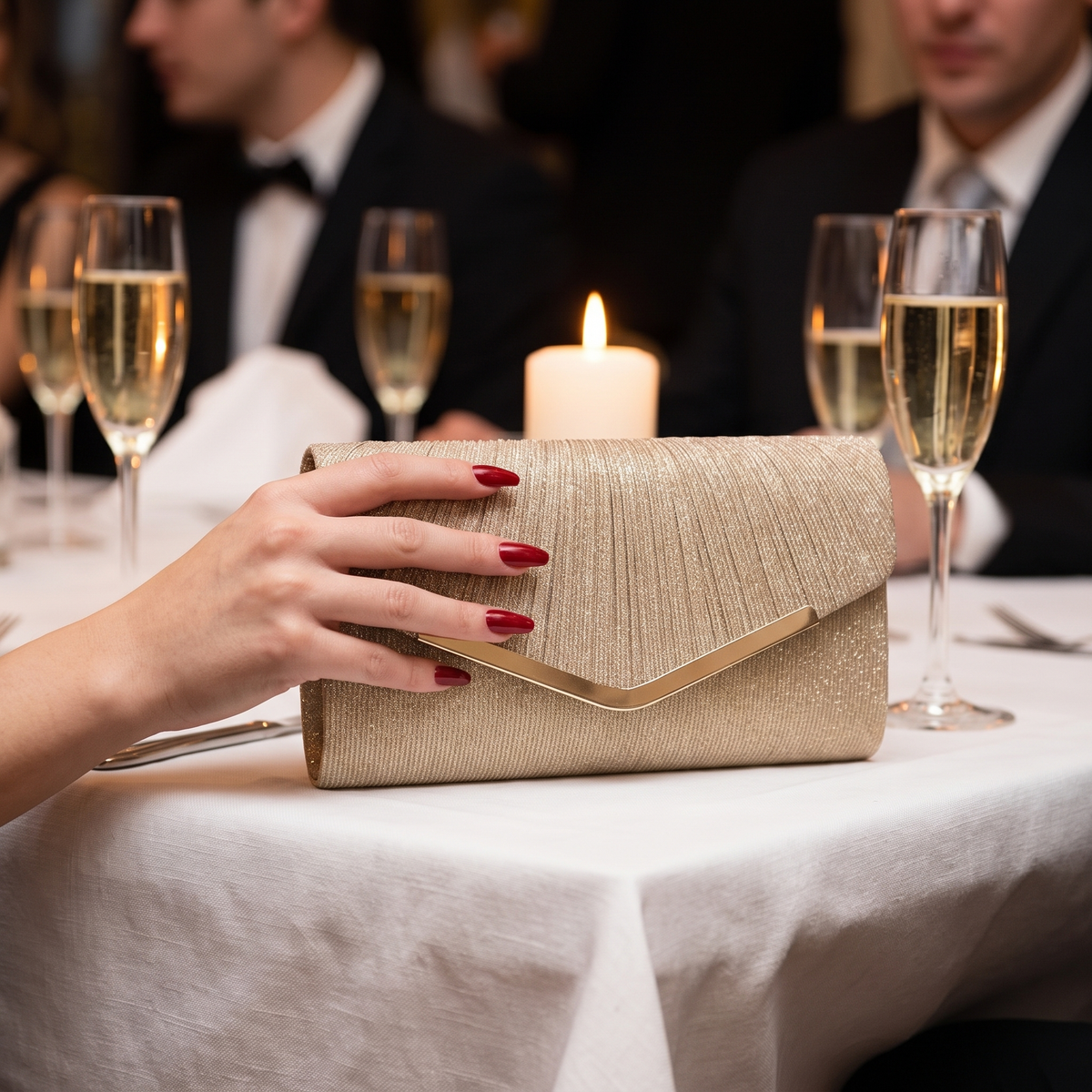 Glitter Envelope Clutch Bag for Women