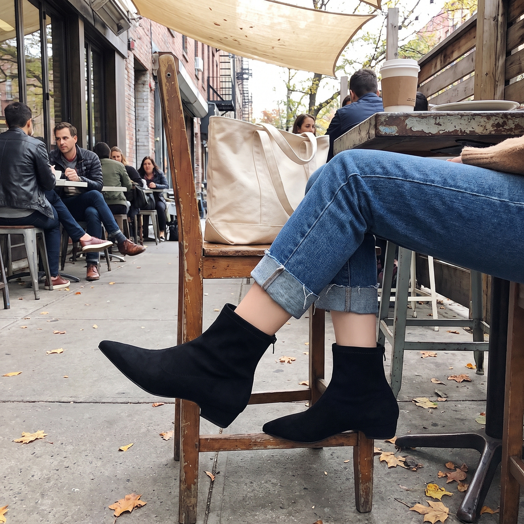 Square-Heel Ankle Boots for Women