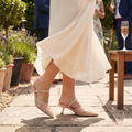 Two-Tone Heeled Sandals for Women